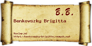 Benkovszky Brigitta névjegykártya